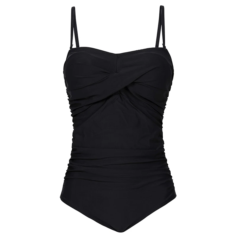 Billige NAKIAEOI Badeanzug 2019 Neue Plus Size Bademode Frauen Print Solide Bademode Vintage Retro Badeanzüge Monokini Badeanzug