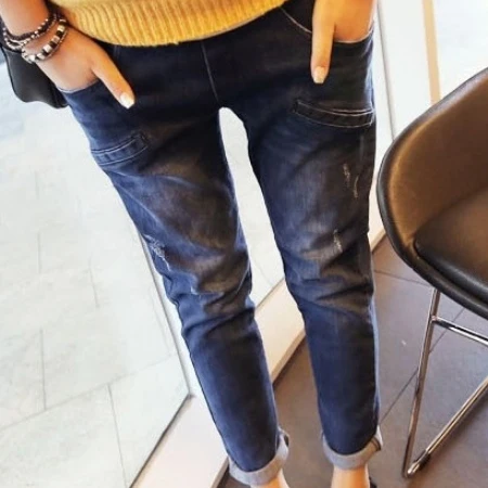 OkayMom Skinny Denim Jeans For Pregnant 