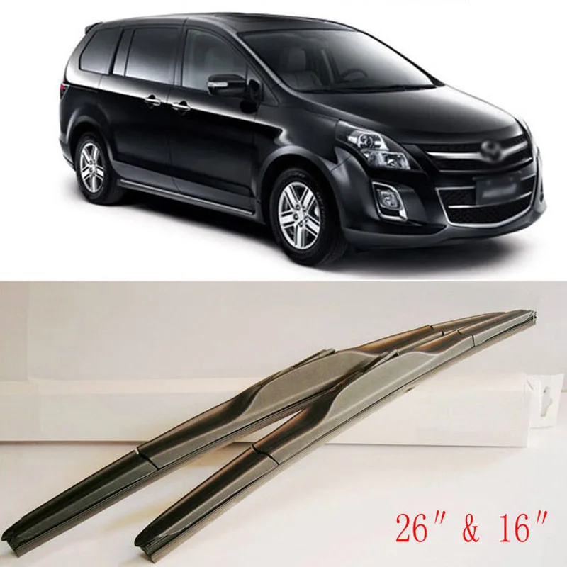 Аэродинамические бескаркасные резиновые стеклоочистители для U Hook Mazda M8|windshield wiper