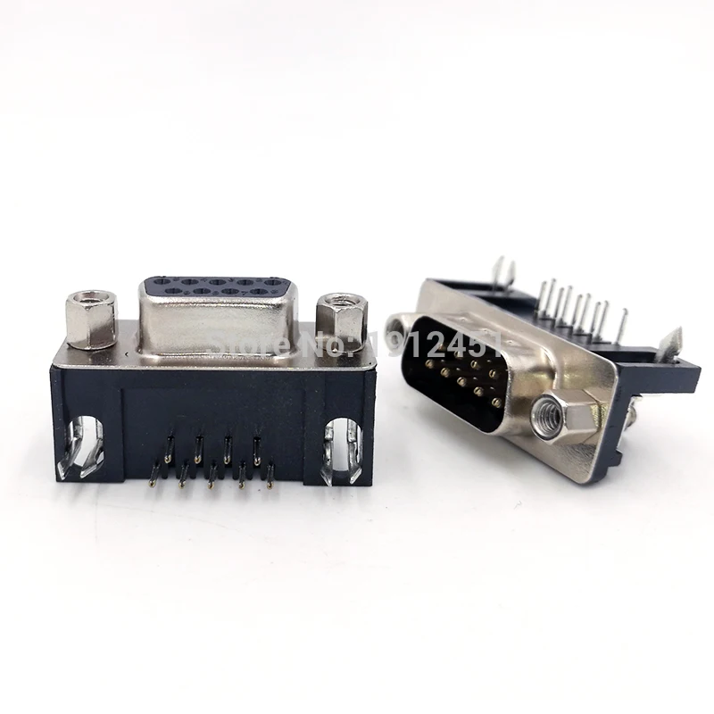 

DB9 data cable connector Angle 90 plug PCB Angle connector RS232 9pin port socket female&Male D type adapter
