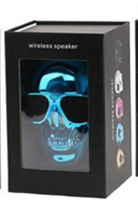 TEAL Skull Bluetooth динамик Хэллоуин беспроводной Hallows череп голова портативный динамик 8 Вт аудио перезаряжаемая батарея музыкальный плеер - Цвет: with retail box