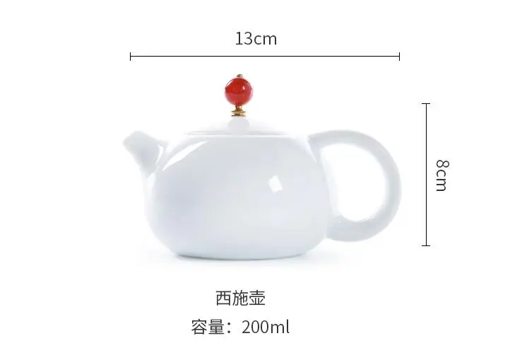 Керамика Си Ши горшок белый фарфор Dehua сбоку чайник Дома Простой Большой Чайник Кунг-фу японский один горшок LO105142