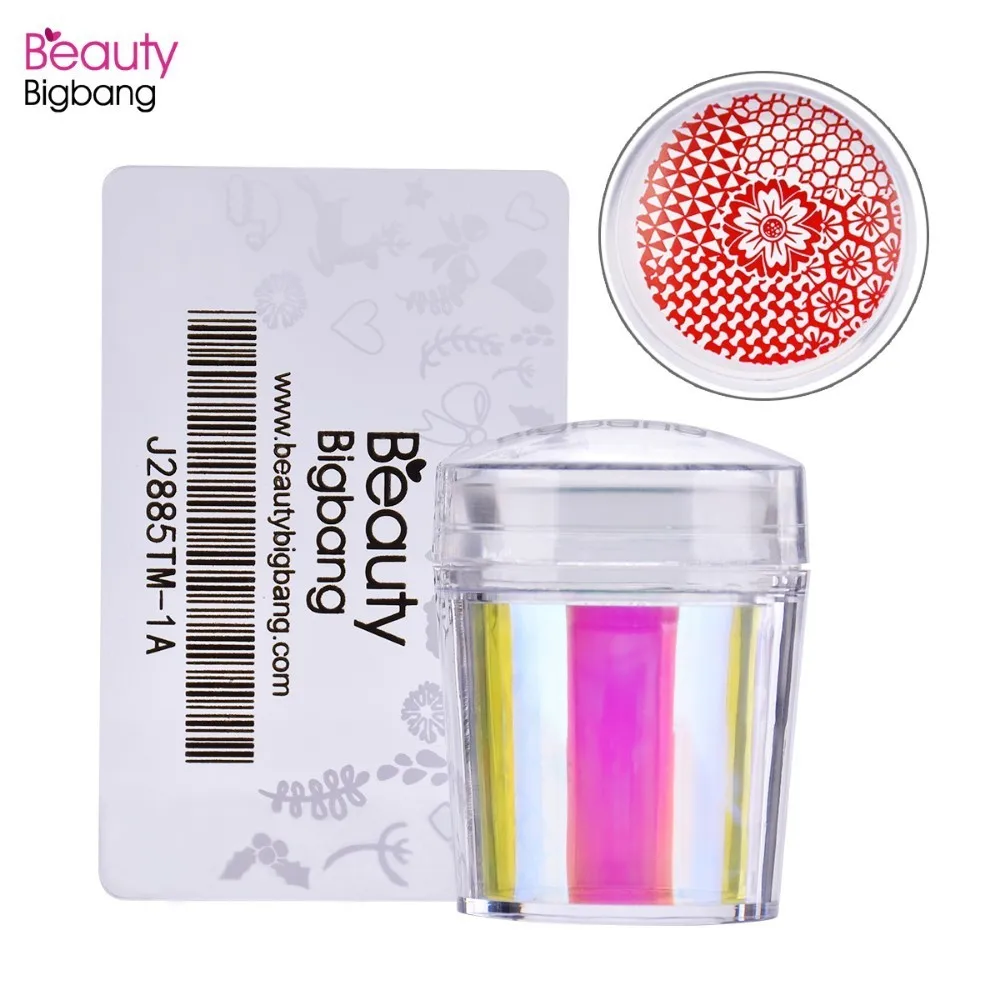 Beautybigbang Stamper красочный пластиковый скребок Набор для штамповки ногтей пластина голографическая прозрачная ручка желе силиконовый набор для дизайна ногтей