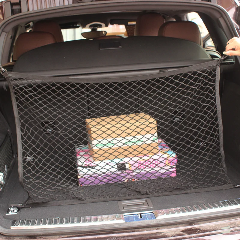 Регулируемая 70*110 см универсальная для хранения багажа в багажник автомобиля грузовая сетка-универсальная растягивающаяся сетка для грузовика с 4 крючками