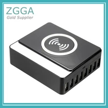 60 Вт Портативный 8 Порты Беспроводной USB Зарядное устройство для планшетных Pad PC 12A Стандартный быстрой зарядки автоматический универсальный Фэнтези OEM