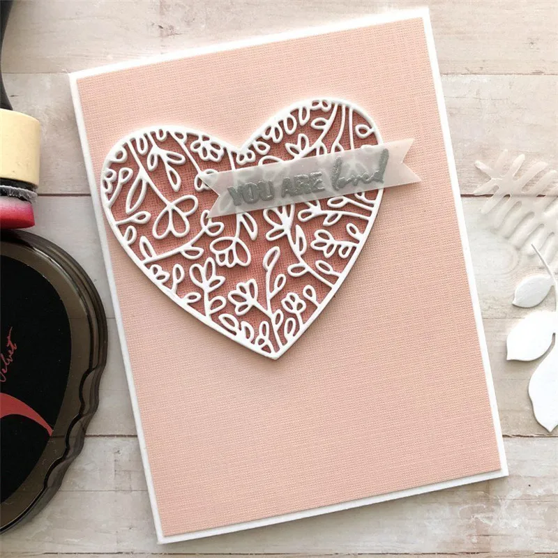 

Eastshape Floral Heart Frame Metal Cutting Dies Scrapbooking for New Craft Dies Cuts Card Making Set Embossing Stencils