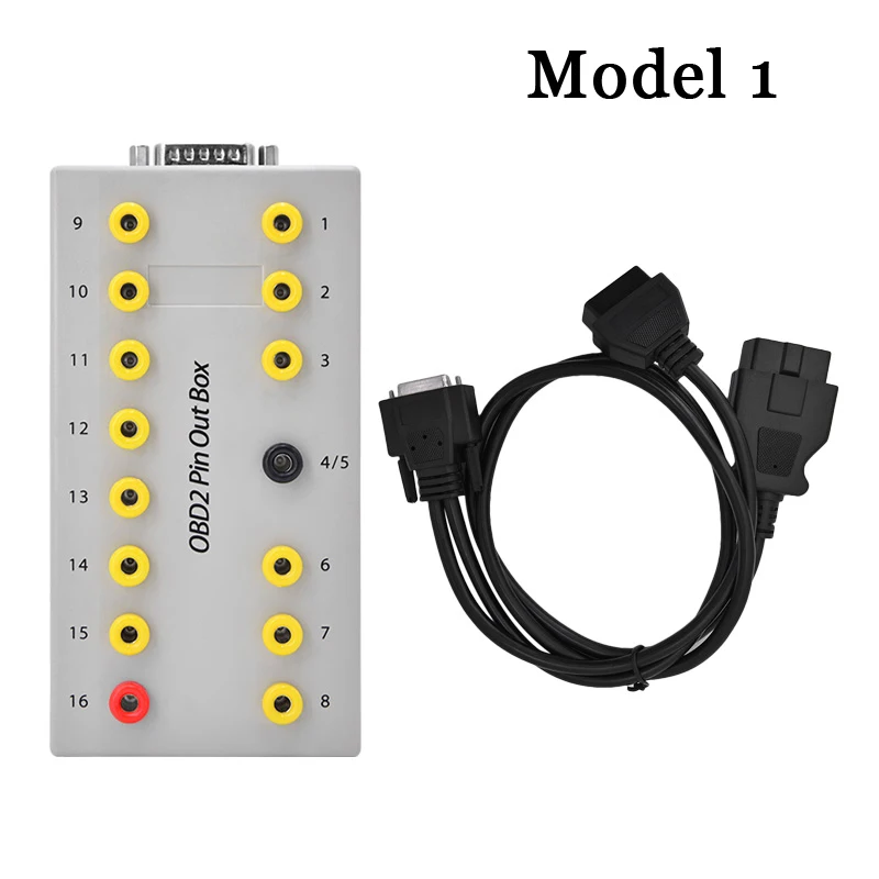 OBDII Breakout Box OBD OBD2 Break Out Box автомобильный протокол детектор авто тест-бокс автомобильный разъем через - Цвет: Красный