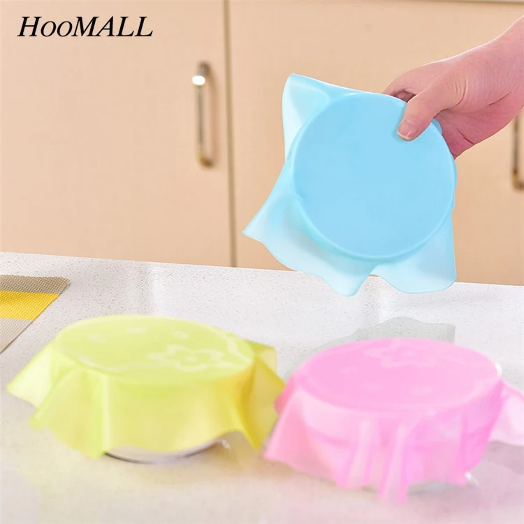Hoomall Kitchen Tools Food Fresh Keeping Saran Wrap Reusable Silicone