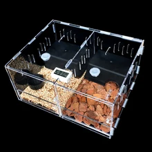 Коробка для разведения рептилий прозрачный акриловый ящик для рептилий маленькая ПЭТ выставочная коробка для выращивания скорпиона инкубационная коробка для разведения