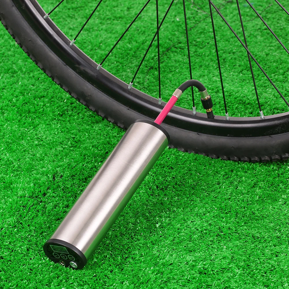 

Bike Pump Tire Tyre Portable Car Cycling Bicycle Air Compressor Inflator 150PSI Rechargeable Electric with LCD Display Bike Pump