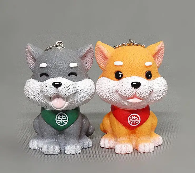 Прекрасный shiba Inu Doge брелок милый связка для ключей в виде собаки, автомобильный брелок с подвеской для сумки рисунок подарок на день рождения 2 цвета 20 шт./лот - Цвет: mix color