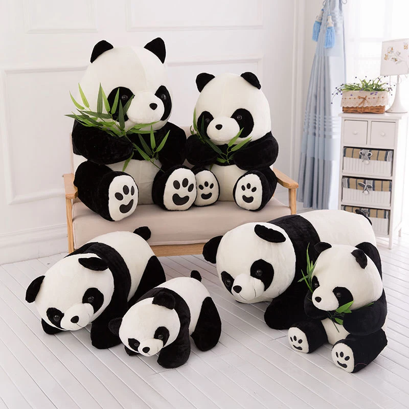 

2 Styles Big Gian Panda Plush Pillow Cushion Cartoon Stuffed Infant Toys Dolls Animal Soft Kawaii Gift Children Home Decoration