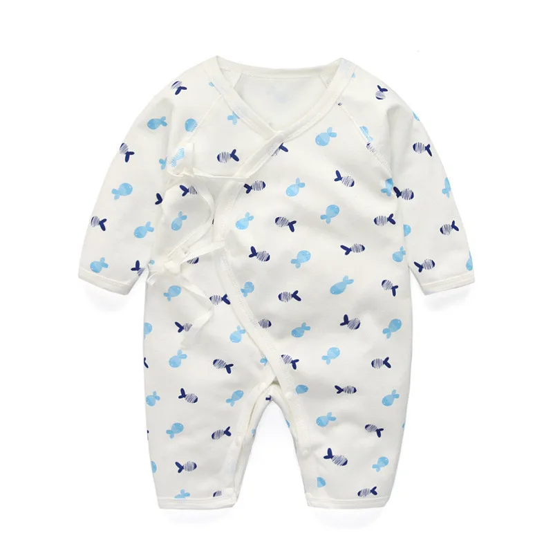 BibiCola/весенние осенние брюки-ромперы для новорожденных, повседневная одежда для сна для маленьких мальчиков Детская Хлопковая пижама для мальчика, комбинезоны, одежда - Цвет: picture color