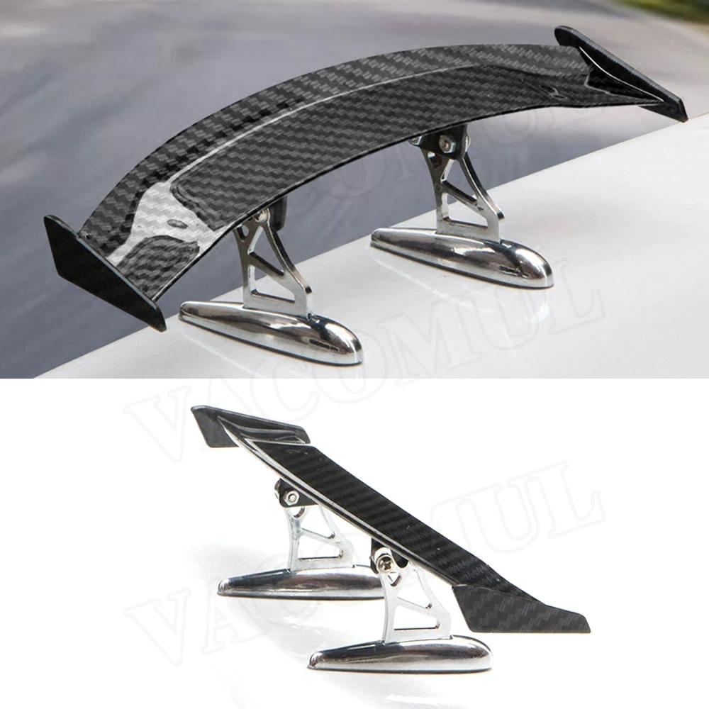 

Carbon Look Black Blue Red White Grey Car Rear Spoiler Mini Wing Small Model Decoration Auto Accessories New styling GT Style