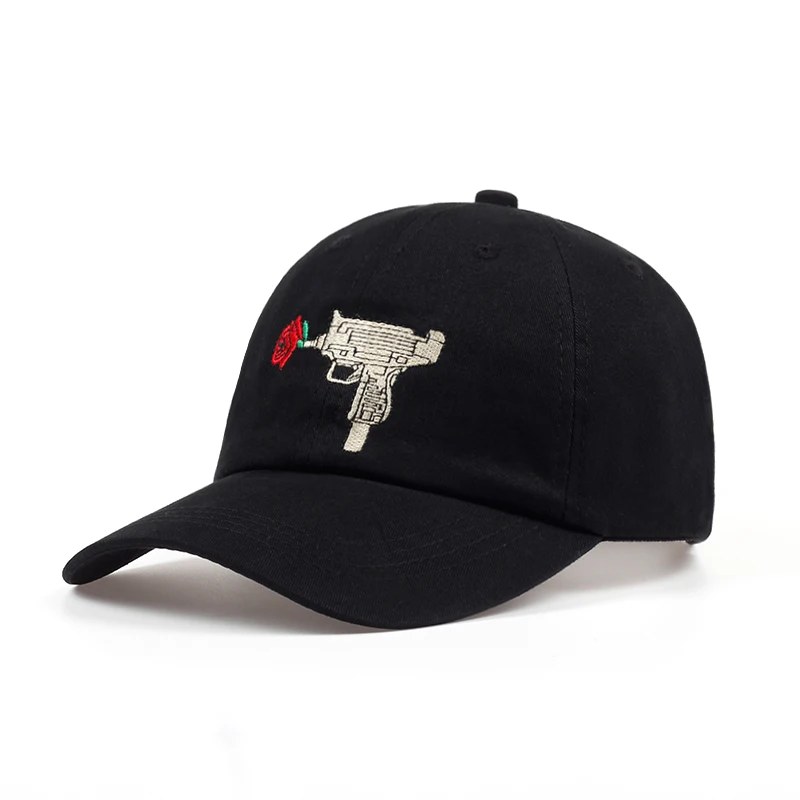 

Hot Uzi Gun Rose Baseball Cap Ak47 Snapback US Fashion 2018 Casquette Dad Hat Cotton Unisex Bone de marque Headwear Visor