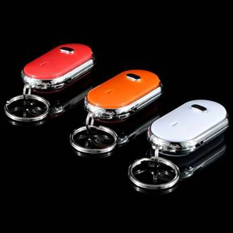 

Smart Finder key Whistle Sensors White 1 PCS Keychain Sound LED With Whistle Claps Finder Locator Find Lost Keychain finder