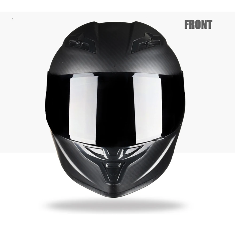 Безопасный мотоциклетный шлем с полным лицом карбоновый скоростной Casco Moto Casque