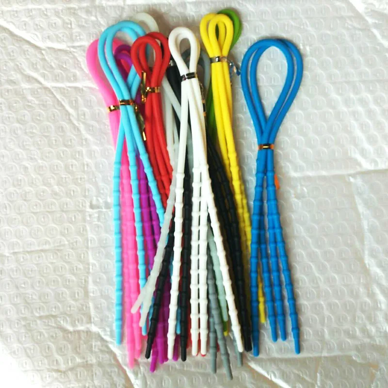 50 Pairs Easy-soft Silicone Laces Sports Shoes Without Fastening Lace-line Cable Running Personality Lazy Shoelaces high Tensile