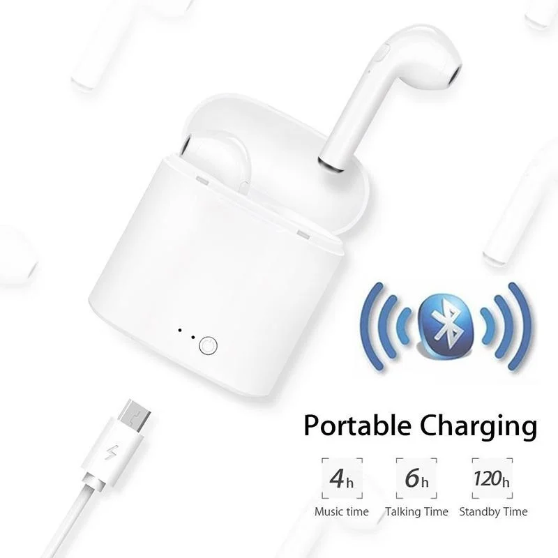 

I7s Tws Bluetooth earphone Wireless Headphones Earbuds Headset Stereo In-ear Earphones With Charging Box Kulaklik fone sem fio