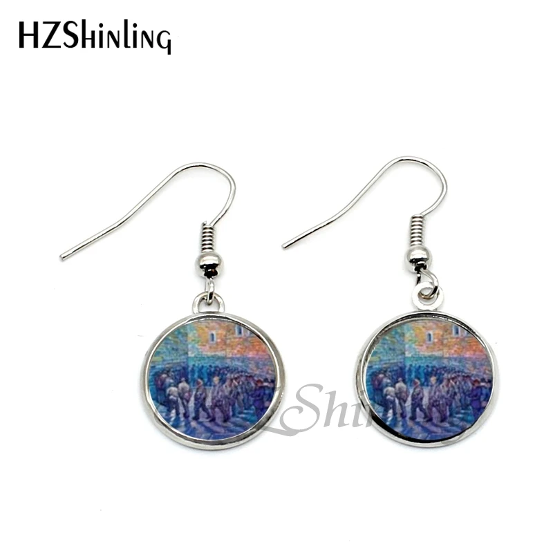 Фотообои с изображением звездной ночи|painting earrings|art earringsvan gogh earrings |