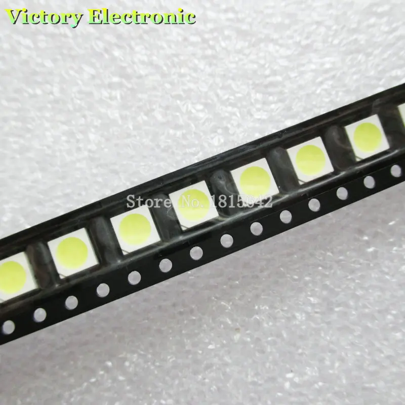 100 шт./лот белый свет 5050 SMD светодиодный Диод супер яркий светодиод красный желтый