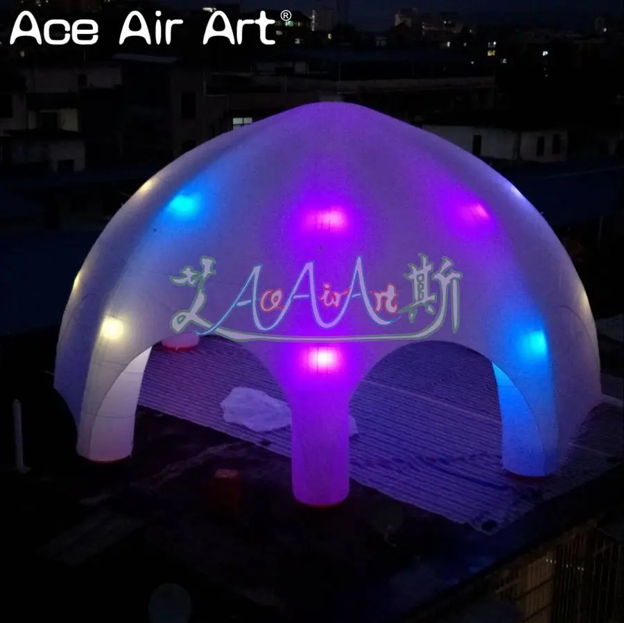 10m diameter LED lights inflatable dome spider marquee tentevent gathering station with full cover 