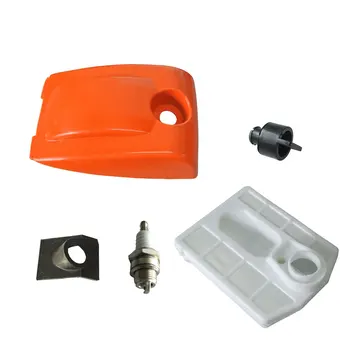 

New Air Filter & Filter Cover & Spark Plug For Chinese Chainsaw 4500 5200 5800