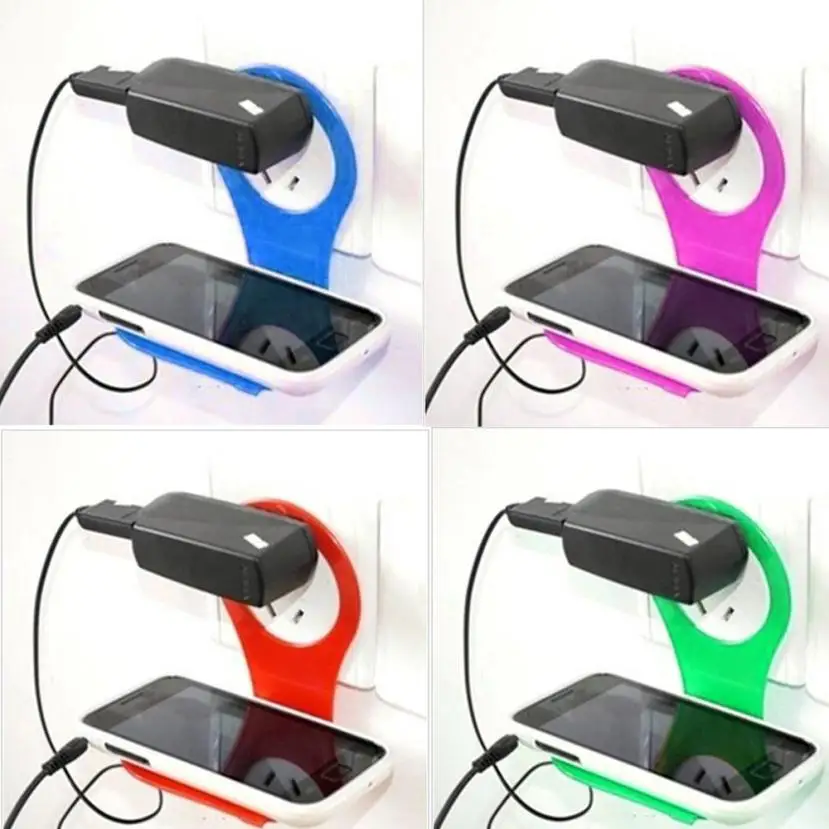 

OUSSIRRO Popular Linked Wall Charging Rack Holder Fashion Colorful For Cell Phone Charger Happy Sale ap518-1