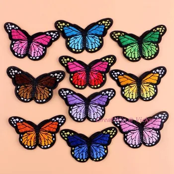 

Embroidery Buttefly Patch Iron On Embroidered Patches Sewing Applique Motif Sew On Clothes For Garment DIY