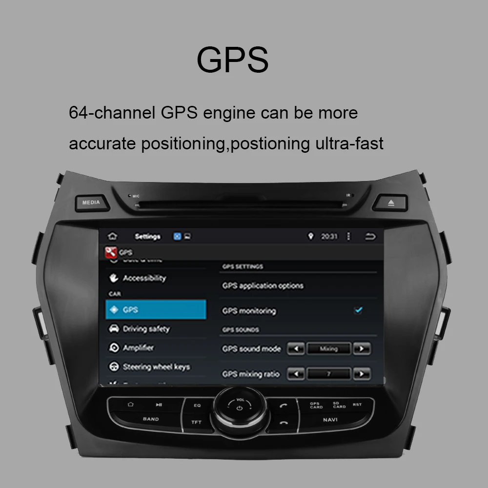 Excellent Android 9.0 Car Dvd Gps player For Hyundai ix45 2013-2018 Car multimedia player Audio Stereo GPS Navigation Radio RDS Head unit 3