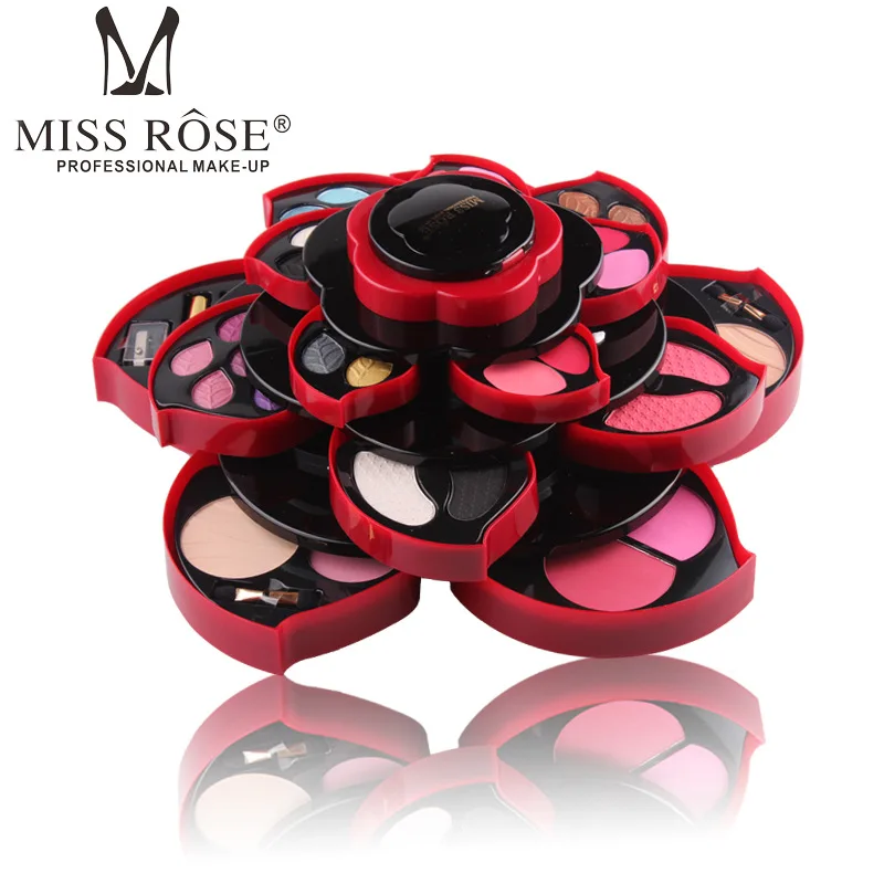 

Miss Rose Spinning Plum Eyeshadow Palette Big Size Professional Cosmetic Shimmer Eye shadow Blush Collection Makeup Set Kit