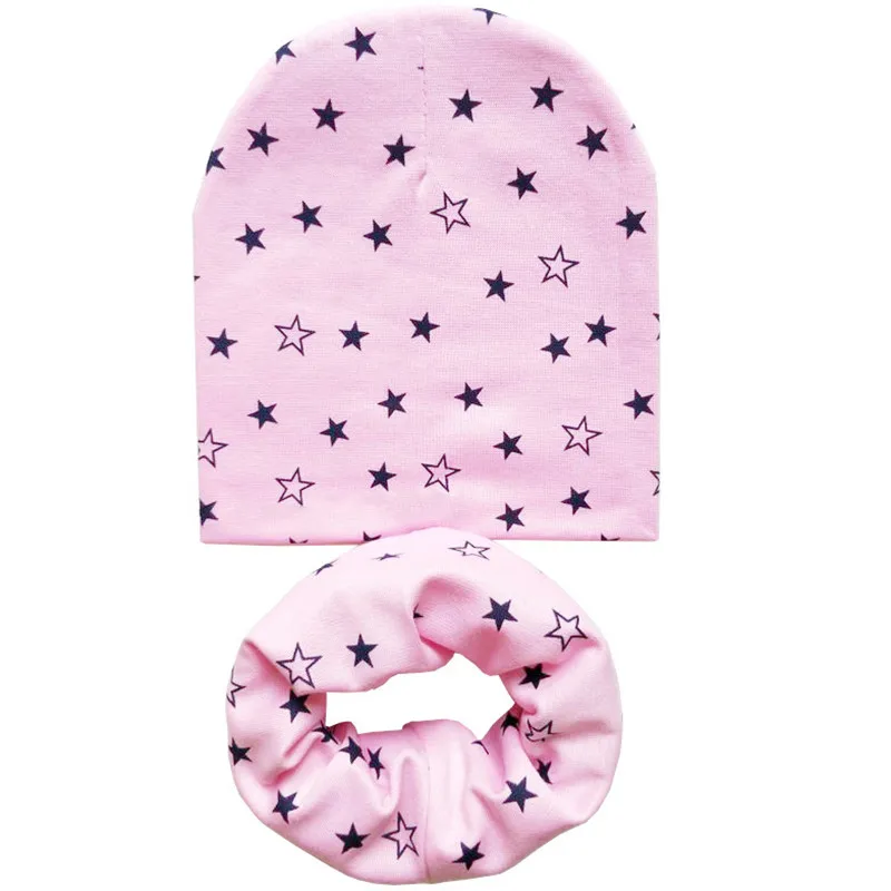 Pink Hollow Set Новая осенне-зимняя детская шапка, комплект для мальчиков и девочек, шарф на шею, весенний теплый шейный платок, детские вязаные шапки, комплекты, хлопковая детская шапка, шарф - Цвет: Pink Hollow Set