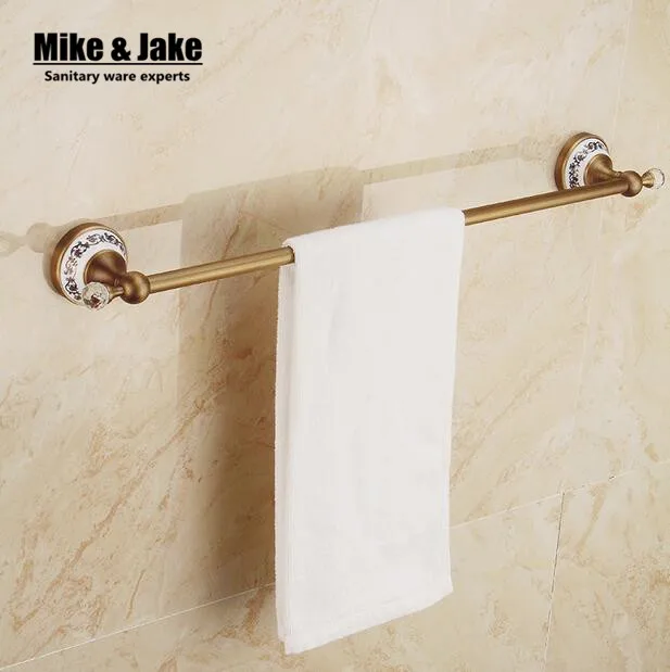 

crystal Single Towel Bar, Towel Holder, Towel rack Solid Brass & Ceramics Made, high quality vintage, Bathroom Accessories