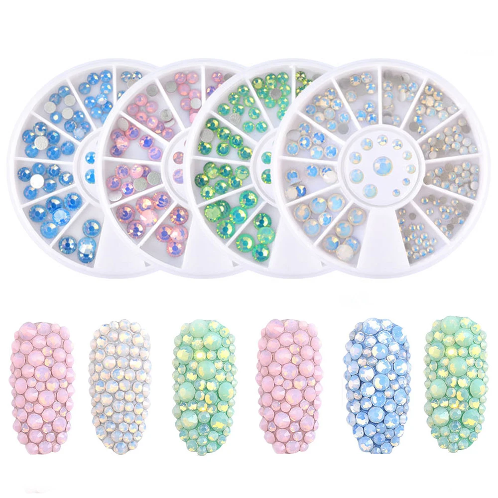 

Mixed Size 3D Crystal Colorful Opal Nail Art Rhinestones Decorations Glitter Gems Manicure Books Phone Decors Accessory Tools