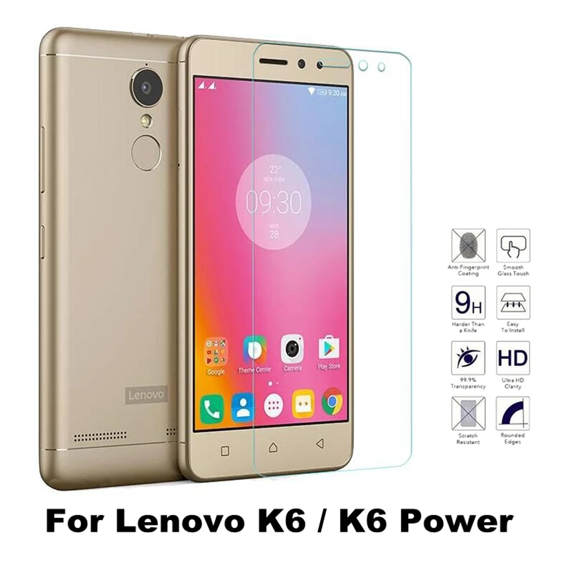 

K6 Power Case 0.26mm 9H Explosion-proof Tempered Glass For Lenovo K6 Power Cover High Quality 2.5D HD Screen Protector Film