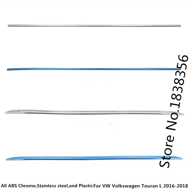 Для VW Volkswagen Touran L 2016 2017 2018 2019 Stick задняя дверь из нержавеющей стали Рамка пластина