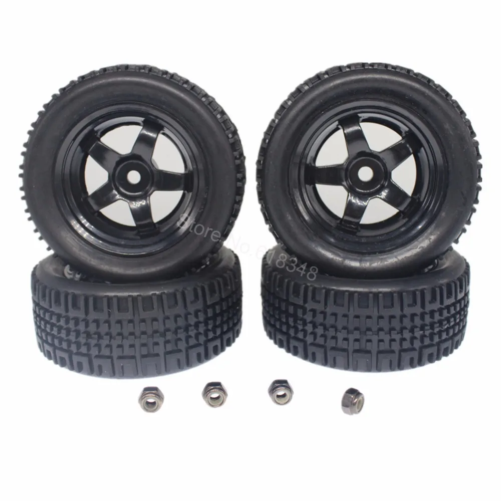 Buy 4PCS 76mm RC Tires & Wheel Rims Set Foam Inserts