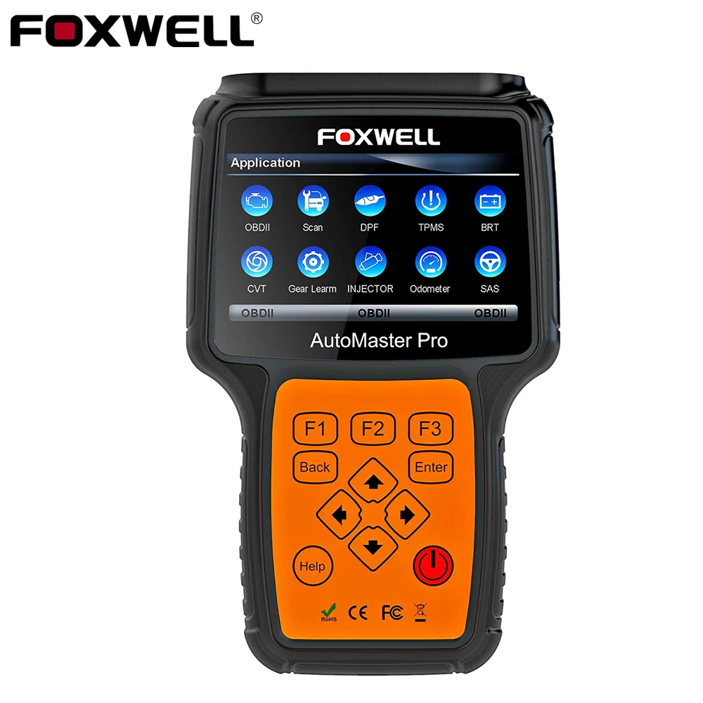 FOXWELL NT644 Pro автомобильный OBD 2 масло сканера светильник сброс ABS SRS DPF EPB SAS BRT TPS TPMS полная система OBD Автомобильный диагностический инструмент