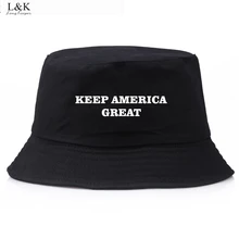 Trump Хлопковая сумка с буквами шляпа Рыбалка, рыбак шляпа держать Америку большой открытый дорожная шляпа шляпы от солнца для мужчин и женщин