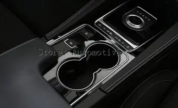 

Chrome Interior Car Accessories Front Cup Holder Cover Trim Sticker For Jaguar XE F-Pace f pace 2016,Car Styling
