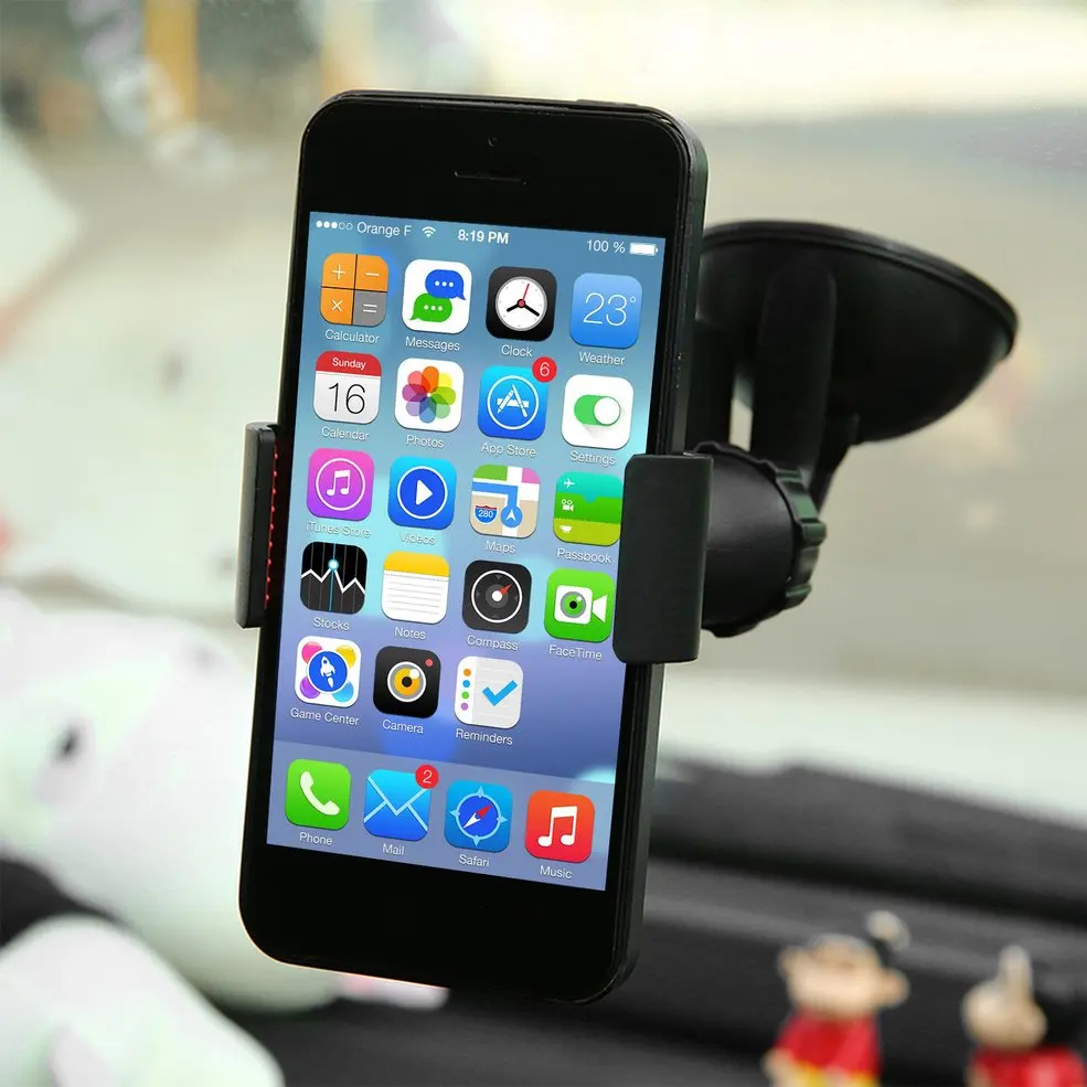 

Universal Short Arm / Neck 360 Degree Rotating GPS Navigation Car Windshield Mount Stand Holder for Mobile phone