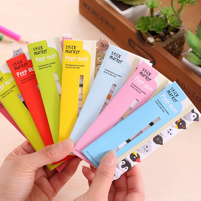 

Kawaii Scrapbooking Scrapbook Stickers Sticky Notes School Office Supplies Memo Pad Page Flags For Kids Material Escolar