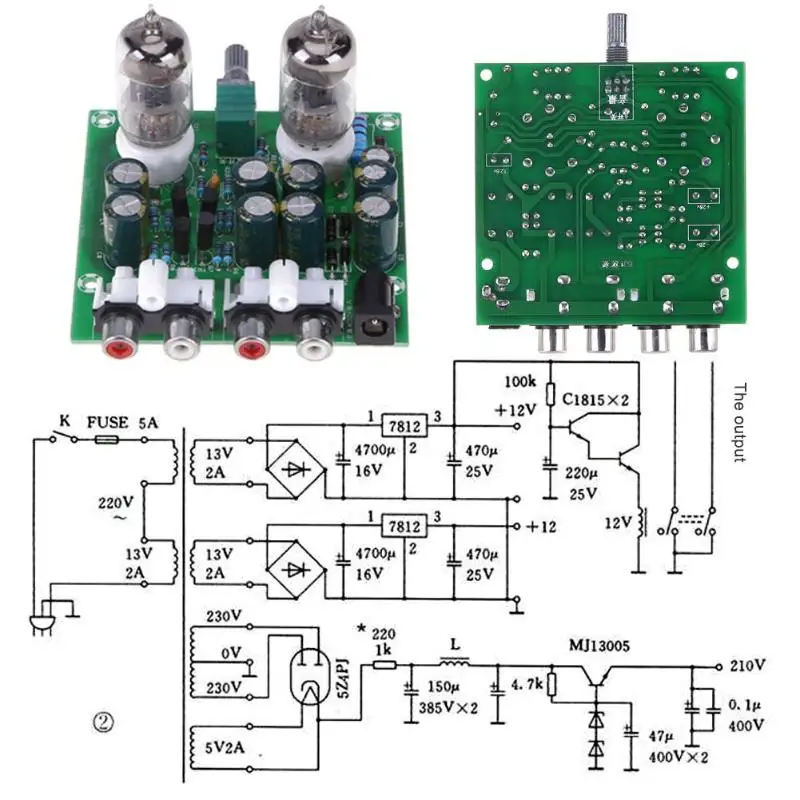 6J1 ламповый усилитель комплект Diy усилитель комплект Hi-Fi стерео электронный ламповый предусилитель плата предусилителя ламповый усилитель модуль желчного усилителя