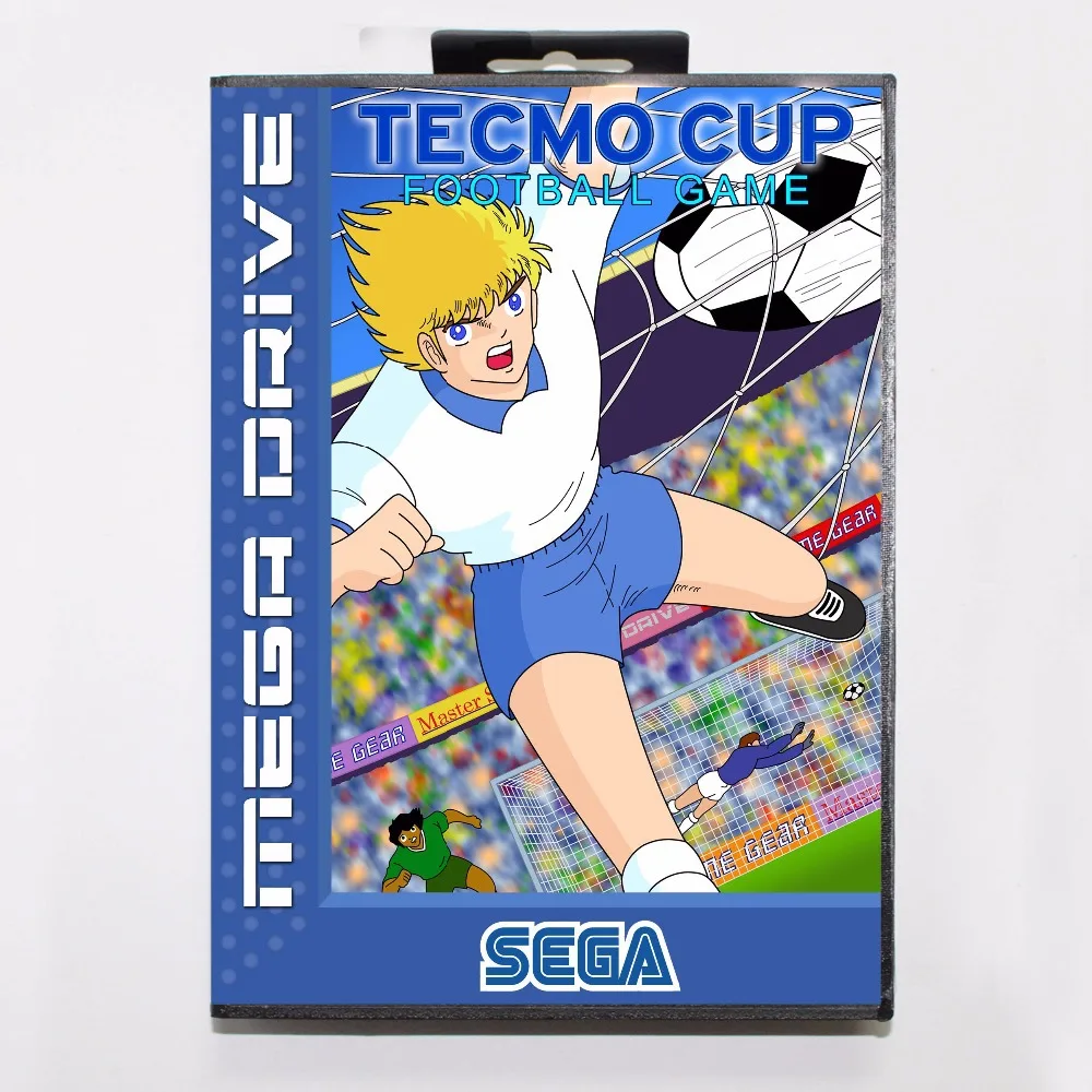 

Tecmo Cup Football 16 bit MD Game Card With Retail Box For Sega Mega Drive/ Genesis
