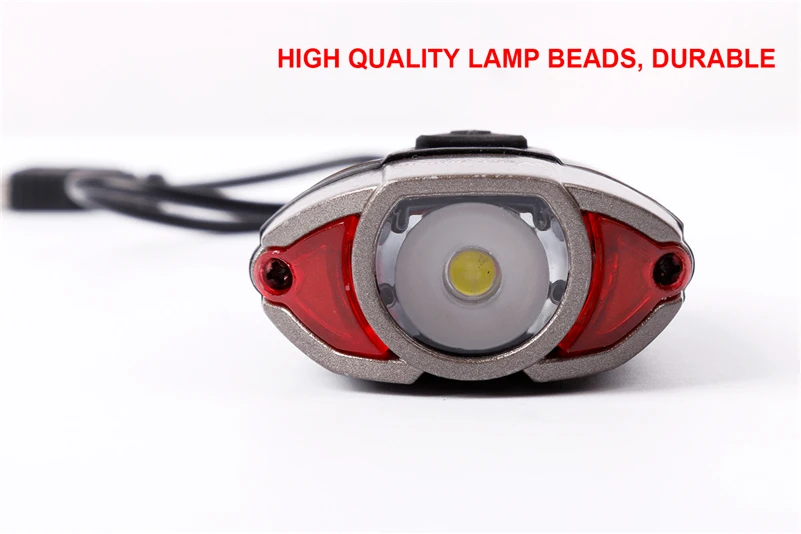 Cheap WEST BIKING Cycle USB Rechargeable Front Bicycle Helmet Light Bike LED Handlebar Lamps Bicycle Helmet Safety Flashlight Torch 7