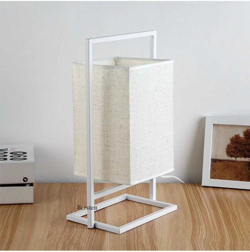 Nordic Modern Simple Fabric Iron Table Lamp E27 Table Lights Bedside Lamps For Bedroom Living Room Study Home Lighting (9)