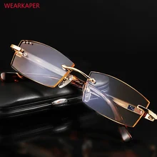 WEARKAPER высокое качество специальная резка Пресбиопия мужские стильные квадратные очки для чтения модные очки для дальнозоркости 1,0-4