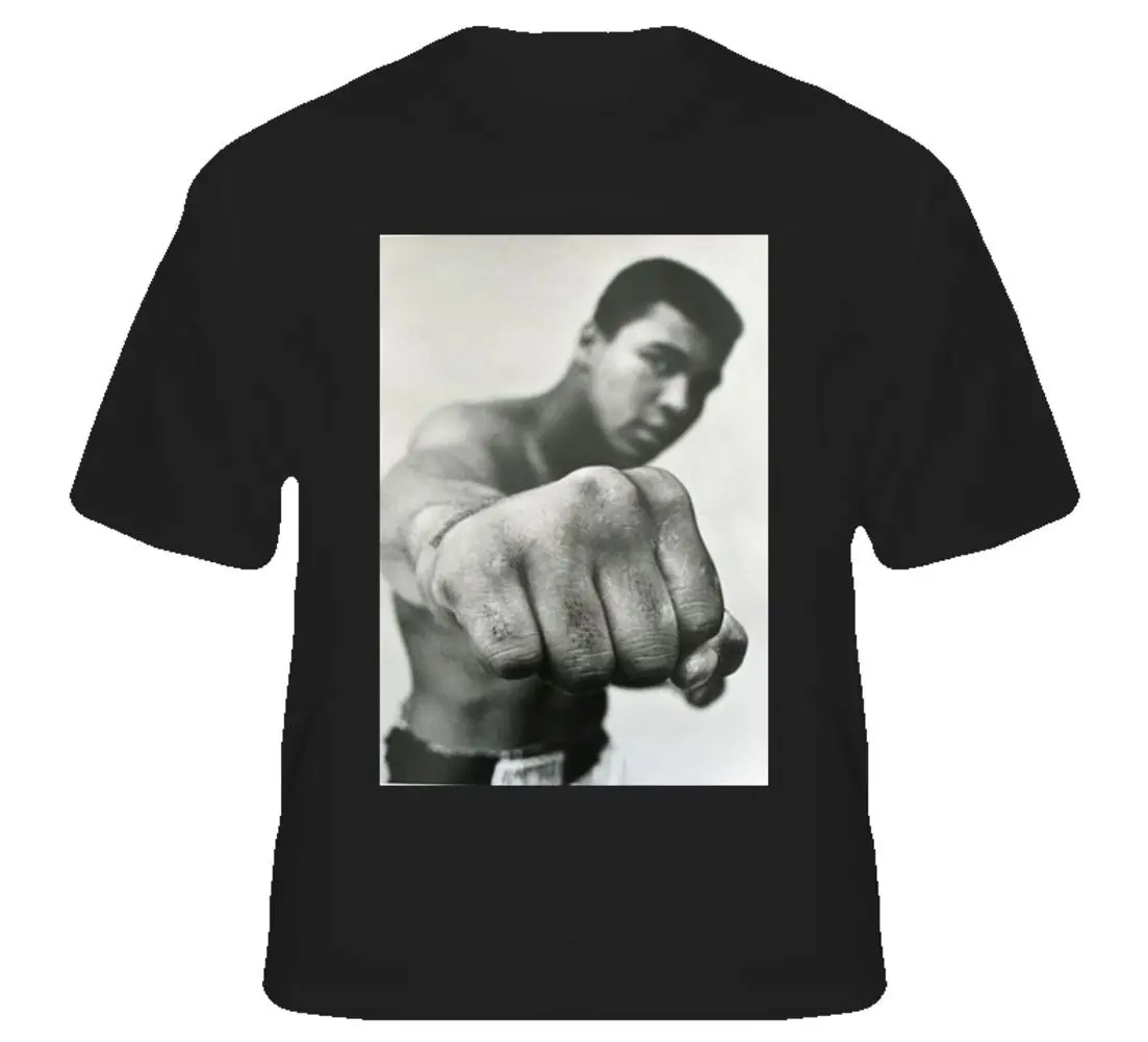 

Muhammad Ali Fist Pump T Shirt Short Sleeve Plus Size Discount Hot New Top Free Shipping T Shirt