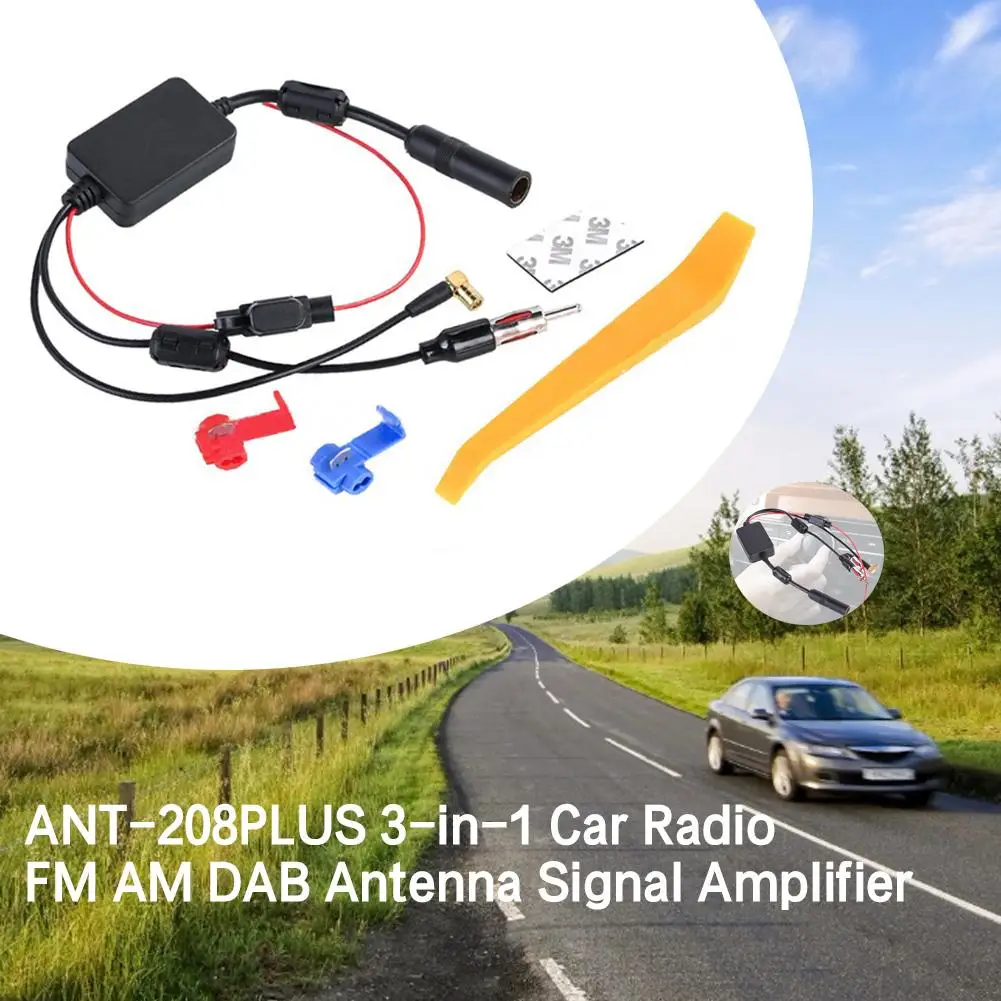 Для универсальной камеры 12V Авто ANT-208PLUS 3-в-1 автомобильное радио FM AM DAB антенна усилитель усилителя сигнала