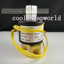 Электрический Соленоидный клапан Вода Воздух N/O 12V DC 1/" нормально открытого типа